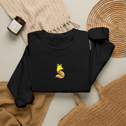 Woodland Fox Embroidered Crewneck Sweatshirt