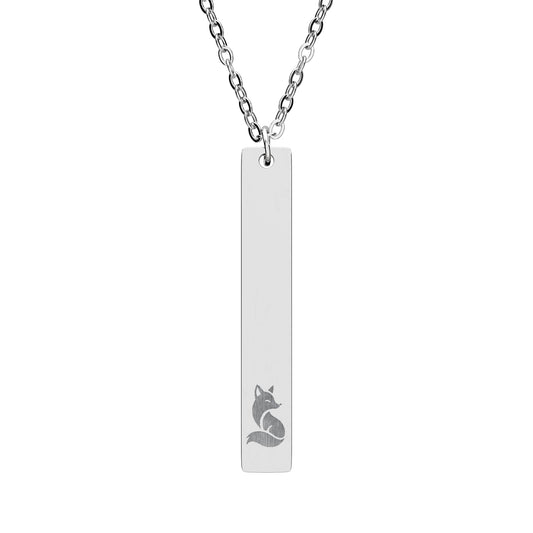 Engravable Vertical Bar Necklace